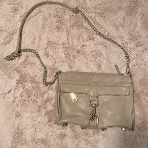 Rebecca Minkoff bag.Grey with silver hardware. Super pretty bag.Clean in & out.